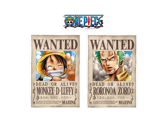 Wanted Logo Stickers One Piece Otakustore Gr